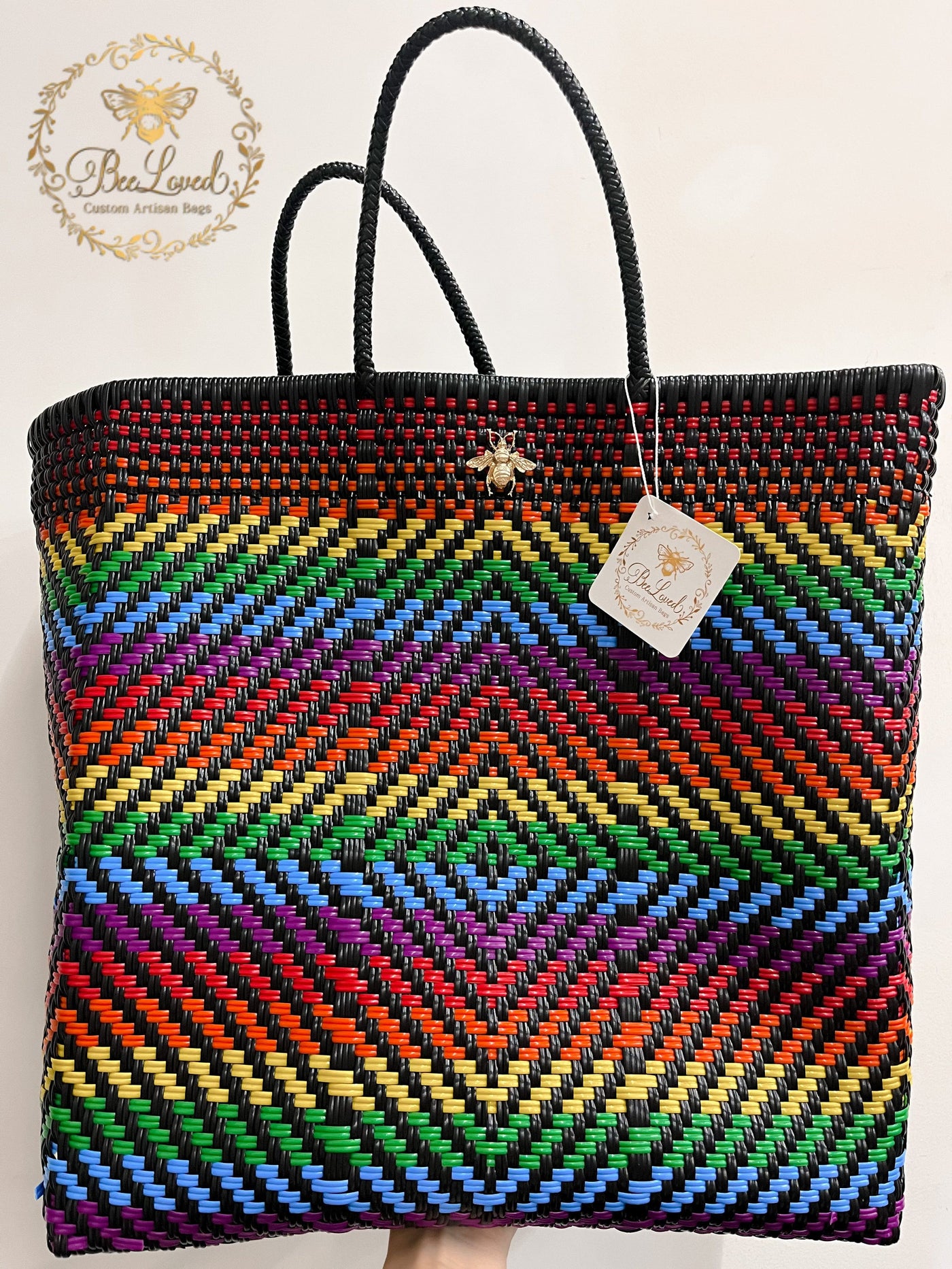 BeeLoved Custom Artisan Bags and Gifts Handbags XL Rainbow Beech Bag
