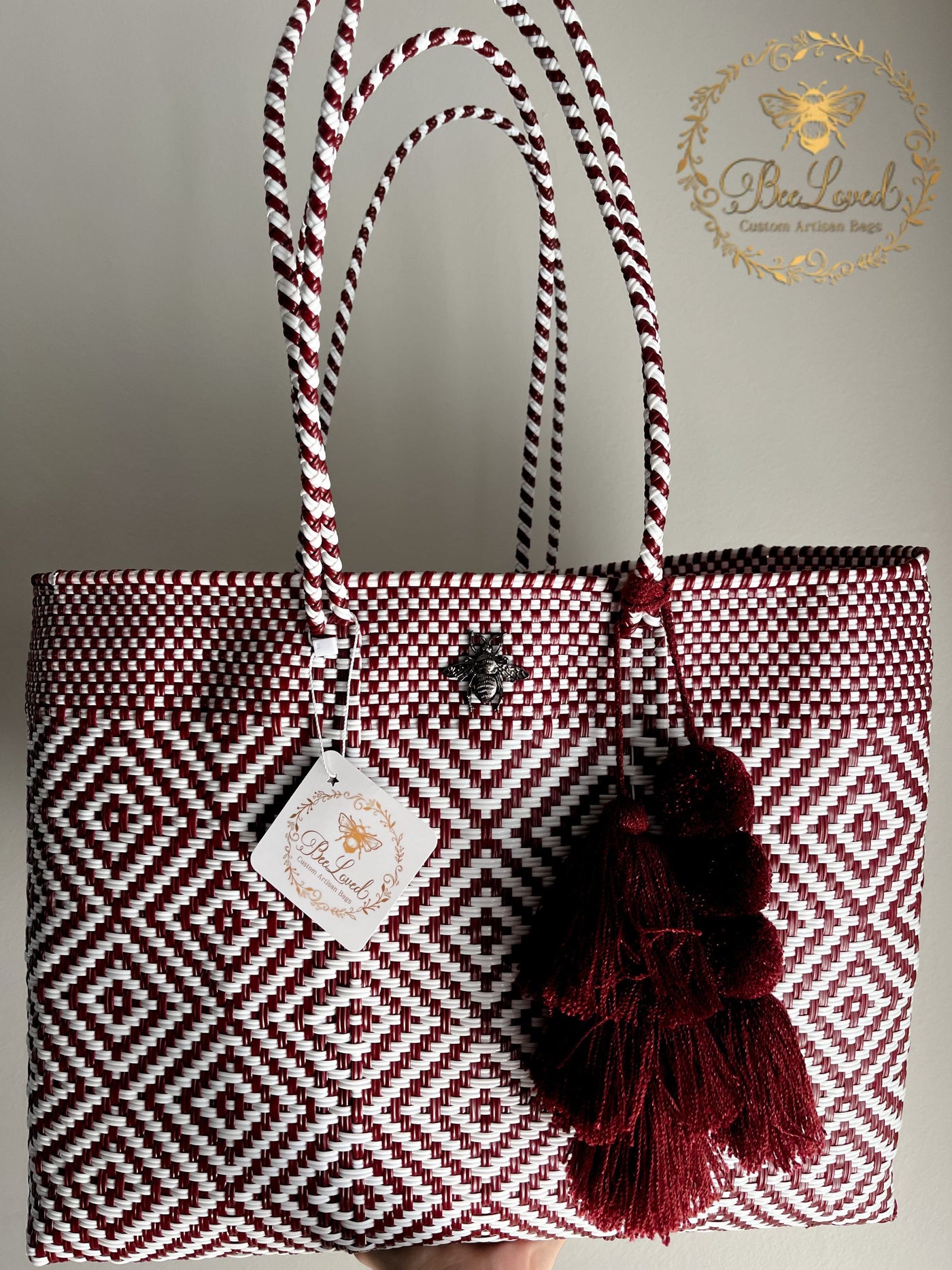 BeeLoved Custom Artisan Bags and Gifts Handbags Medium Halle Beech Bag