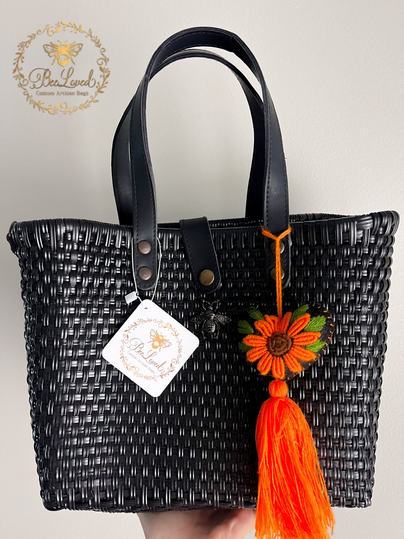 BeeLoved Custom Artisan Bags and Gifts Handbags Black Out Tote