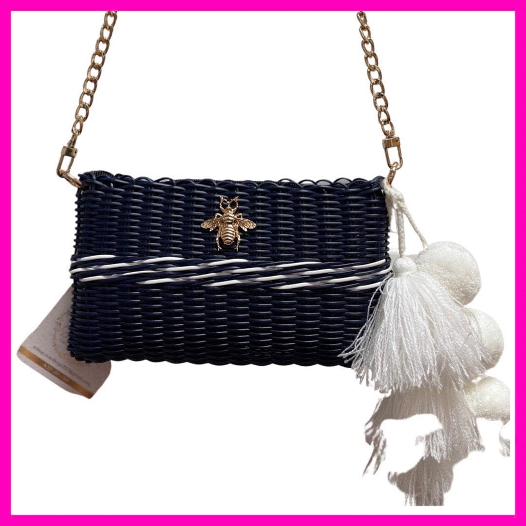 BeeLoved Custom Artisan Bags and Gifts Handbags Nautical Stripe Bella Crossbody/Clutch Bag