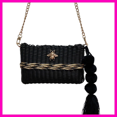 BeeLoved Custom Artisan Bags and Gifts Handbags Midnight Stripe Bella Crossbody/Clutch Bag