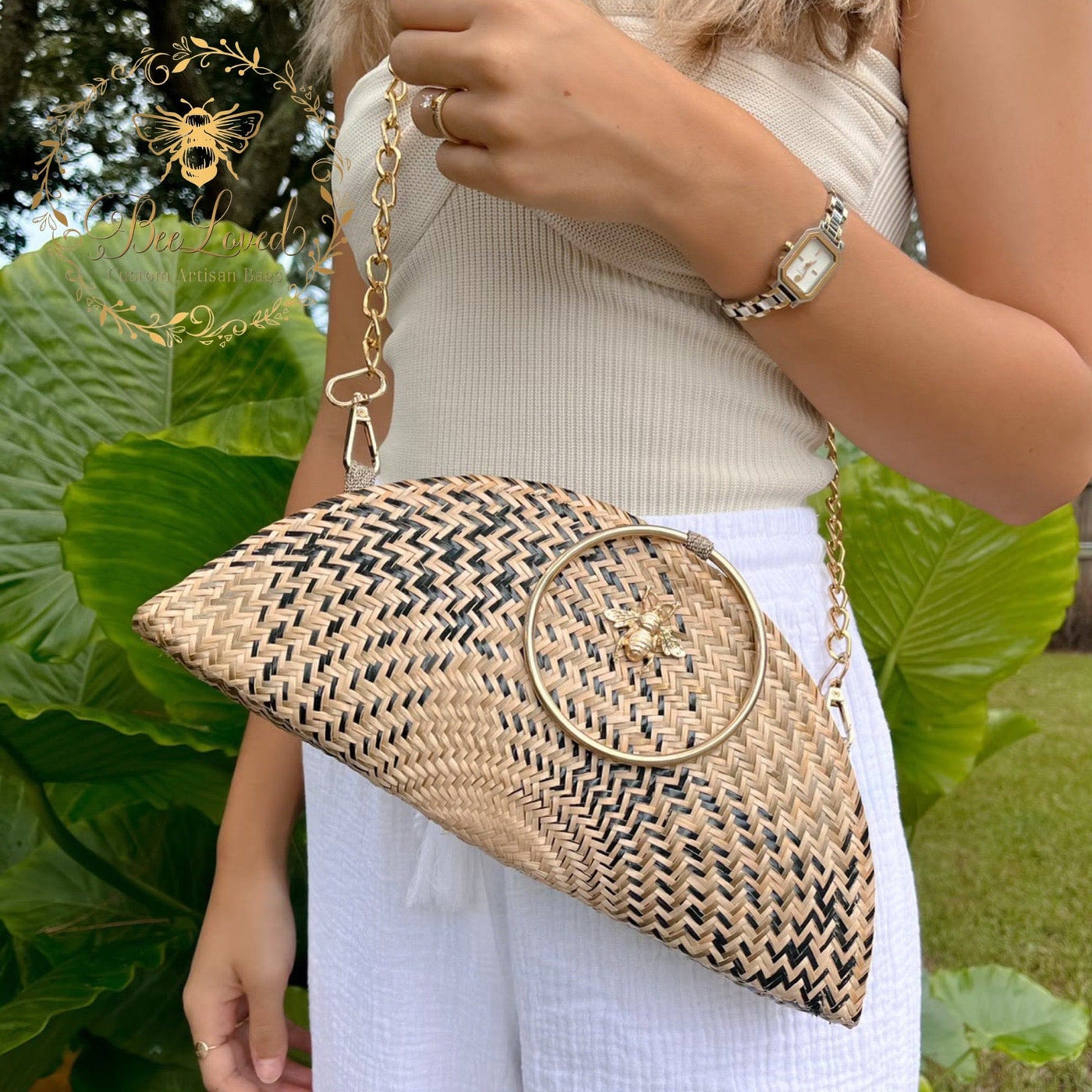 BeeLoved Custom Artisan Bags and Gifts Handbags Luna Bracelet Clutch Crossbody