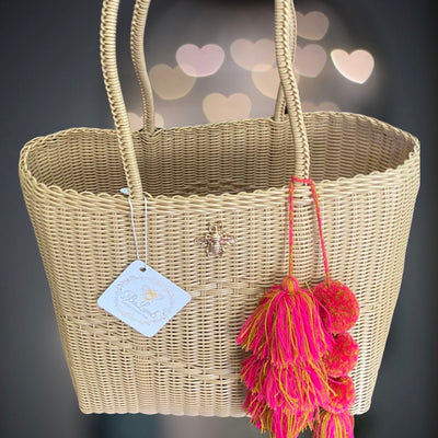 BeeLoved Custom Artisan Bags and Gifts Handbags Medium Sandy Market Beech Bag