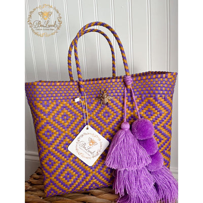 BeeLoved Custom Artisan Bags and Gifts Handbags Purple Player XSmall Party Tote