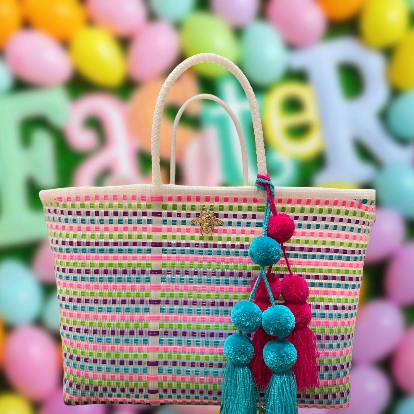 BeeLoved Custom Artisan Bags and Gifts Handbags SMedium Hoppy Easter Basket Beech Bag