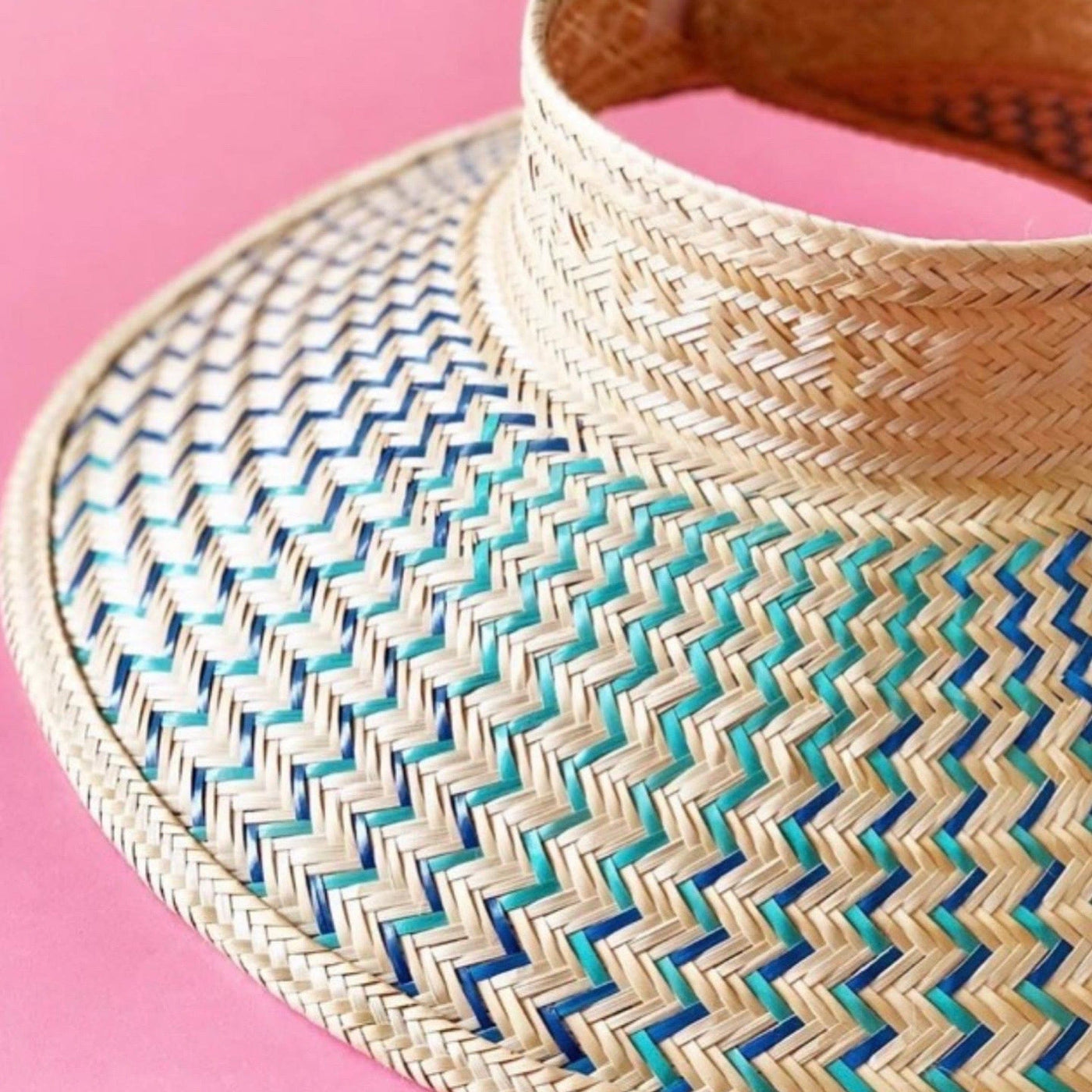 BeeLoved Custom Artisan Bags and Gifts Hats Large Brim Aqua Waves Visor