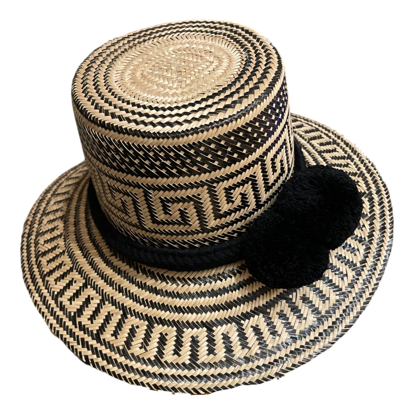 BeeLoved Custom Artisan Bags and Gifts Hats Greek Key Black Hat