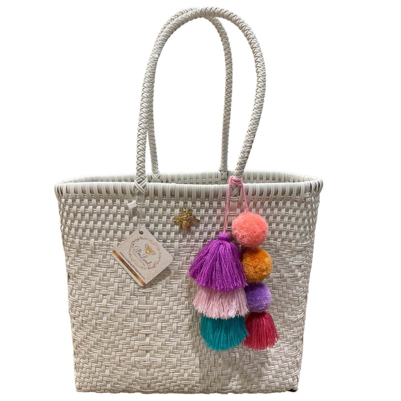 BeeLoved Custom Artisan Bags and Gifts Handbags Medium Arctic White Beech Bag