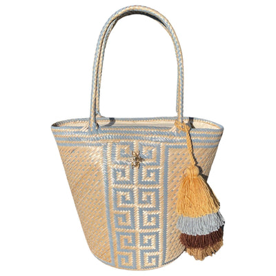 BeeLoved Custom Artisan Bags and Gifts Handbags Silver and Natural / Large Silver Dreams Tote Bag
