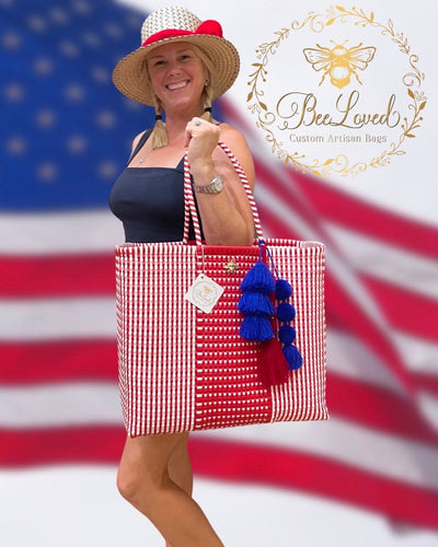 BeeLoved Custom Artisan Bags and Gifts Handbags Big Memorial Days Beech Bag