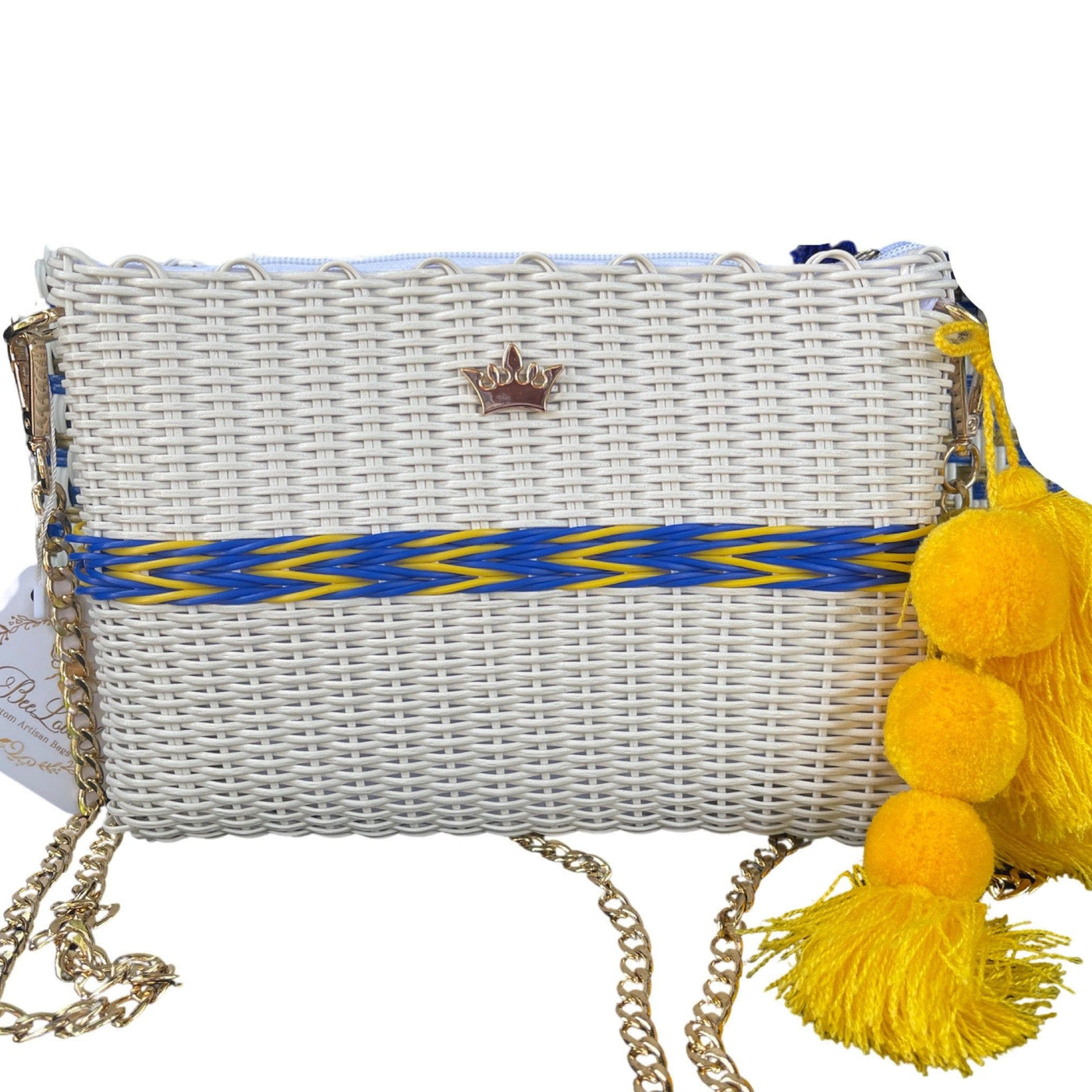 BeeLoved Custom Artisan Bags and Gifts Handbags Medium / Gold TFA Braided Team Spirit Crossbody/Clutch Bag