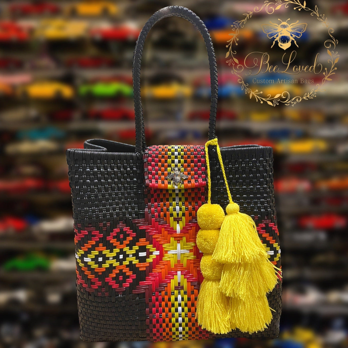 BeeLoved Custom Artisan Bags and Gifts Handbags Small Hot Wheels Beech Bag