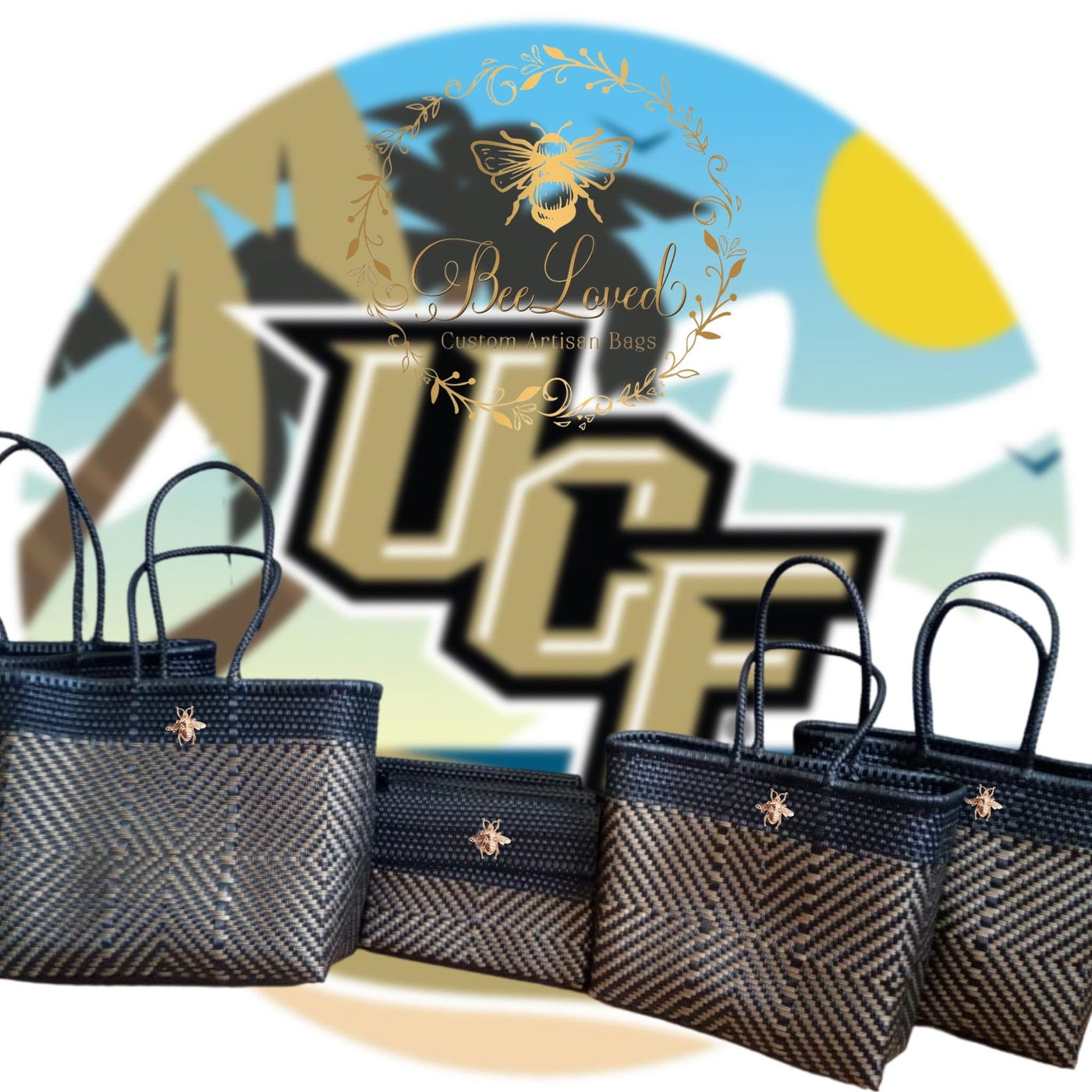 BeeLoved Custom Artisan Bags and Gifts Handbags Clutch UCF Knights Beech Bag