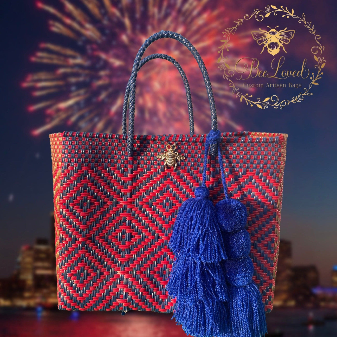 BeeLoved Custom Artisan Bags and Gifts Handbags American Dreams XSmall Party Tote