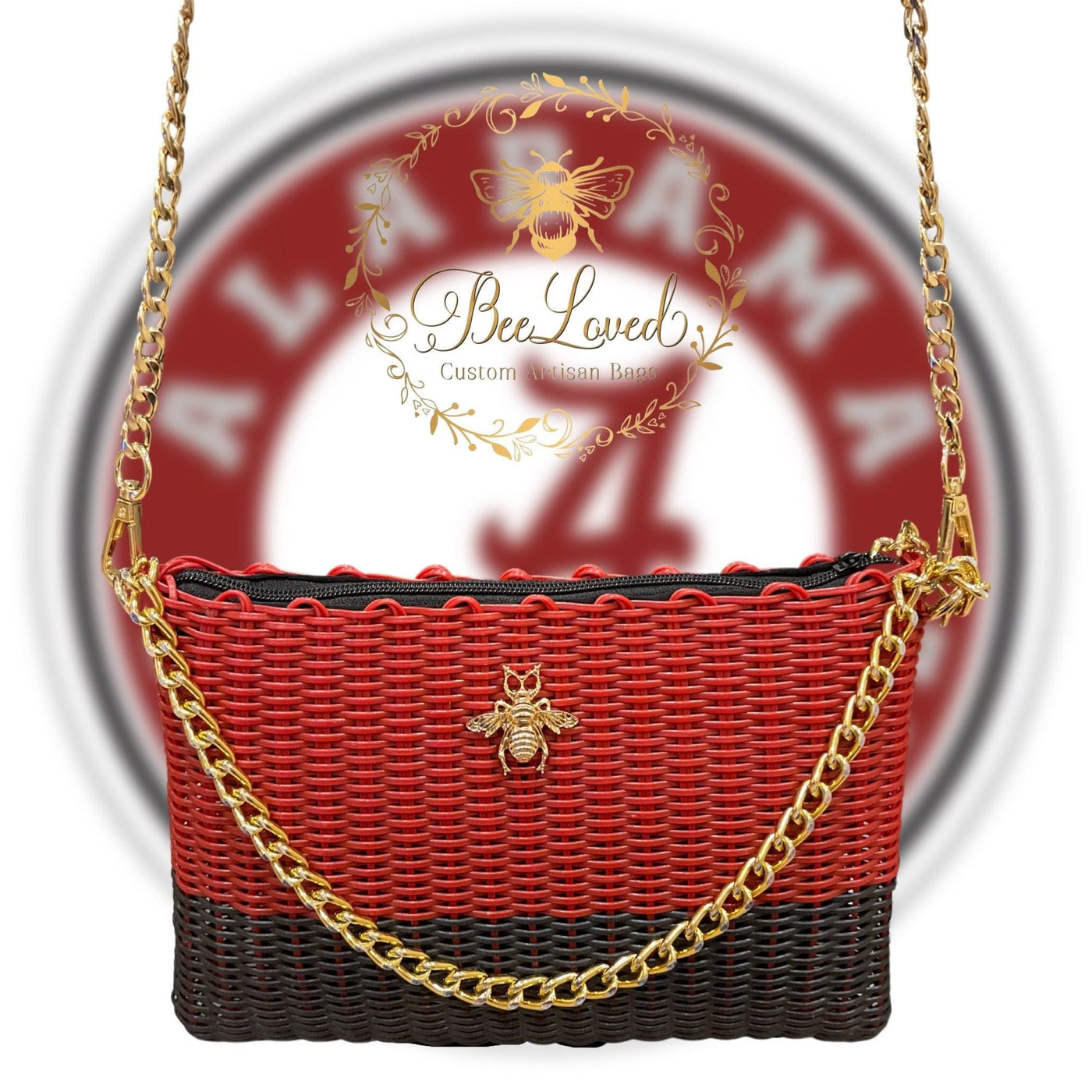 BeeLoved Custom Artisan Bags and Gifts Handbags Medium / Crossbody Gold Roll Tide Crossbody/Clutch Bag