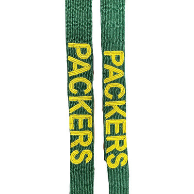 BeeLoved Custom Artisan Bags and Gifts Green Bay Packers Beaded Team Strap