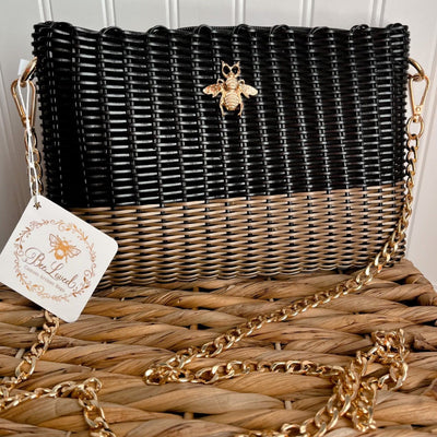 BeeLoved Custom Artisan Bags and Gifts Handbags Medium / Crossbody Gold Black and Golden Crossbody/Clutch Bag