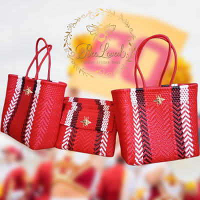 BeeLoved Custom Artisan Bags and Gifts Handbags Collegiate Red Beech Bag